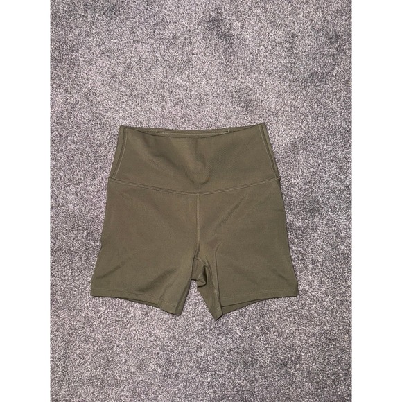 all in motion Pants - All In Motion Women's Olive Green High-Waisted Biker Shorts‎
